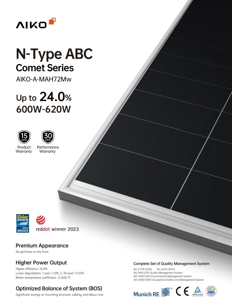Panel solar 600w Aiko N Type ABC - Imagen 2