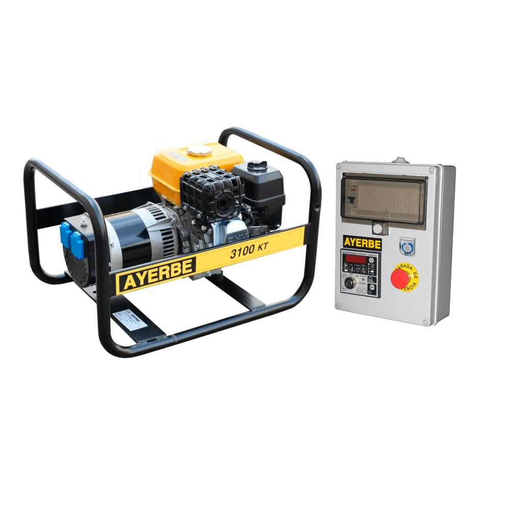 Grupo Electrogeno Kiotsu AY- 3100 KT MN E 3,1 kva Electrico 3000 r.p.m 3 5430005-AYERBE-AY-3100-KT-MN-AE-2 contro