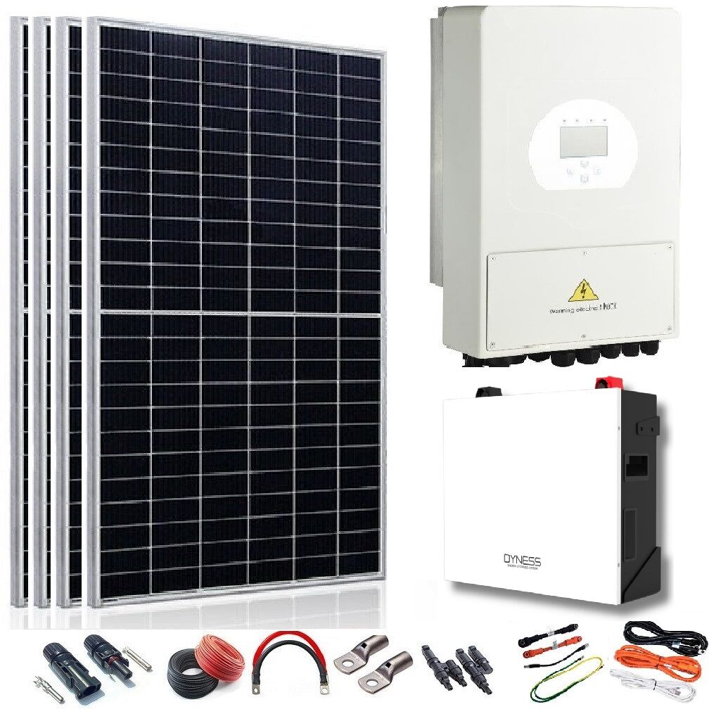 Kit Solar 4050W 48VDC a 230VAC Híbrido Con Batería Litio Dyness 1 Kit Solar 4050W 48VDC a 230VAC Híbrido Con Batería Litio Dyness