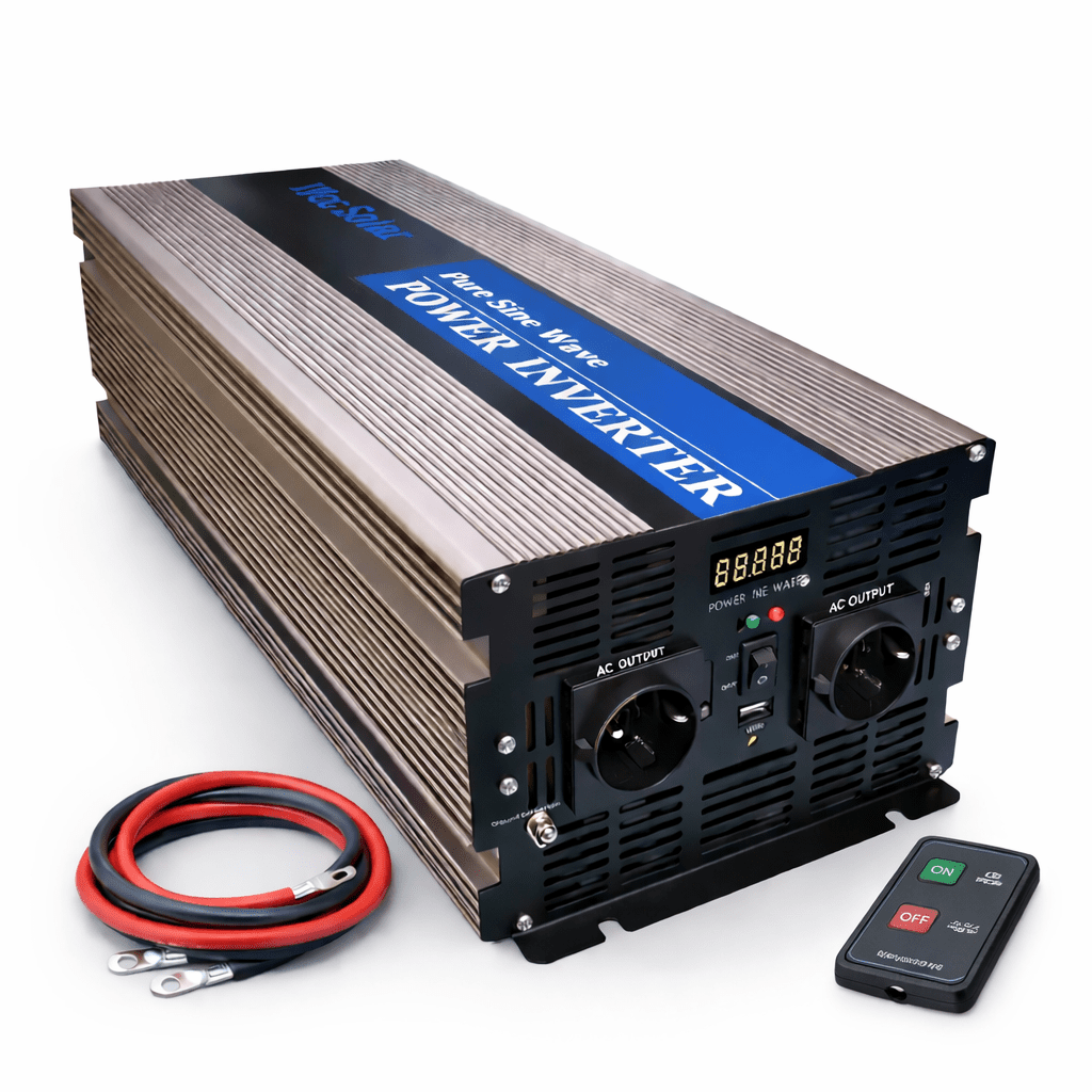 Inversor solar 5000w 12v Onda pura LCD + Mando + Cables WccSol 1 Inversor solar 5000w 12v Onda pura LCD + Mando + Cables WccSol