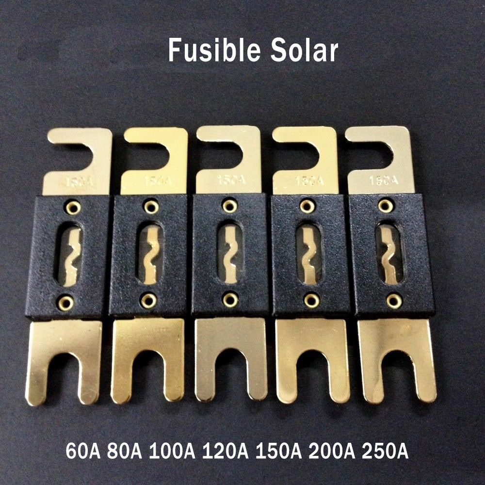 Fusibles y Portafusible Solar Para corriente Directa 12v 24v 48v 3 Fusibles